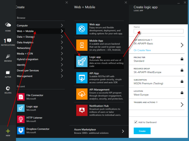Creating The Azure Logical App