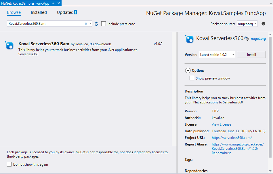 Nuget library package