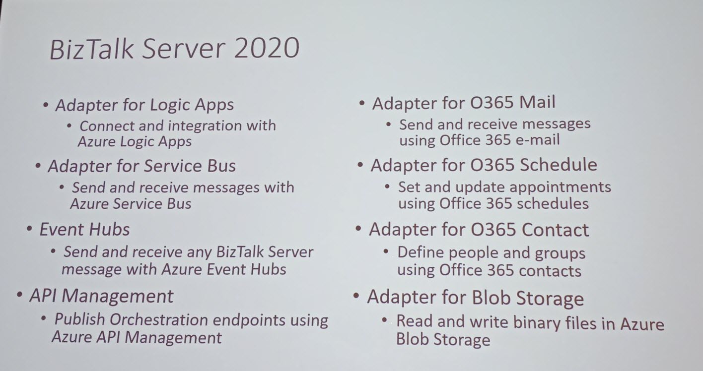  Big announcement “BizTalk Server 2020” in Integrate2019