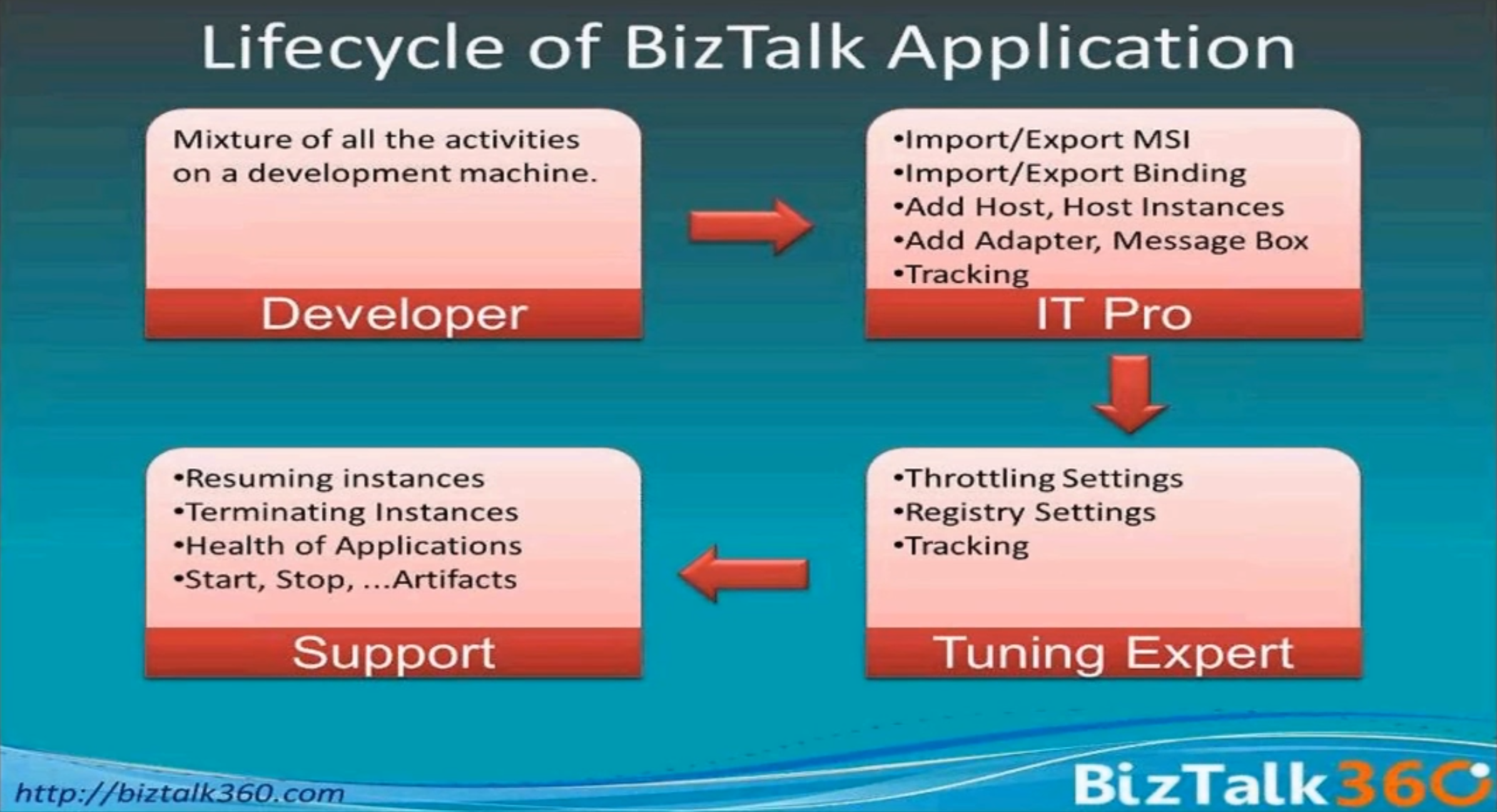 Lifecycle of BizTalk applications
