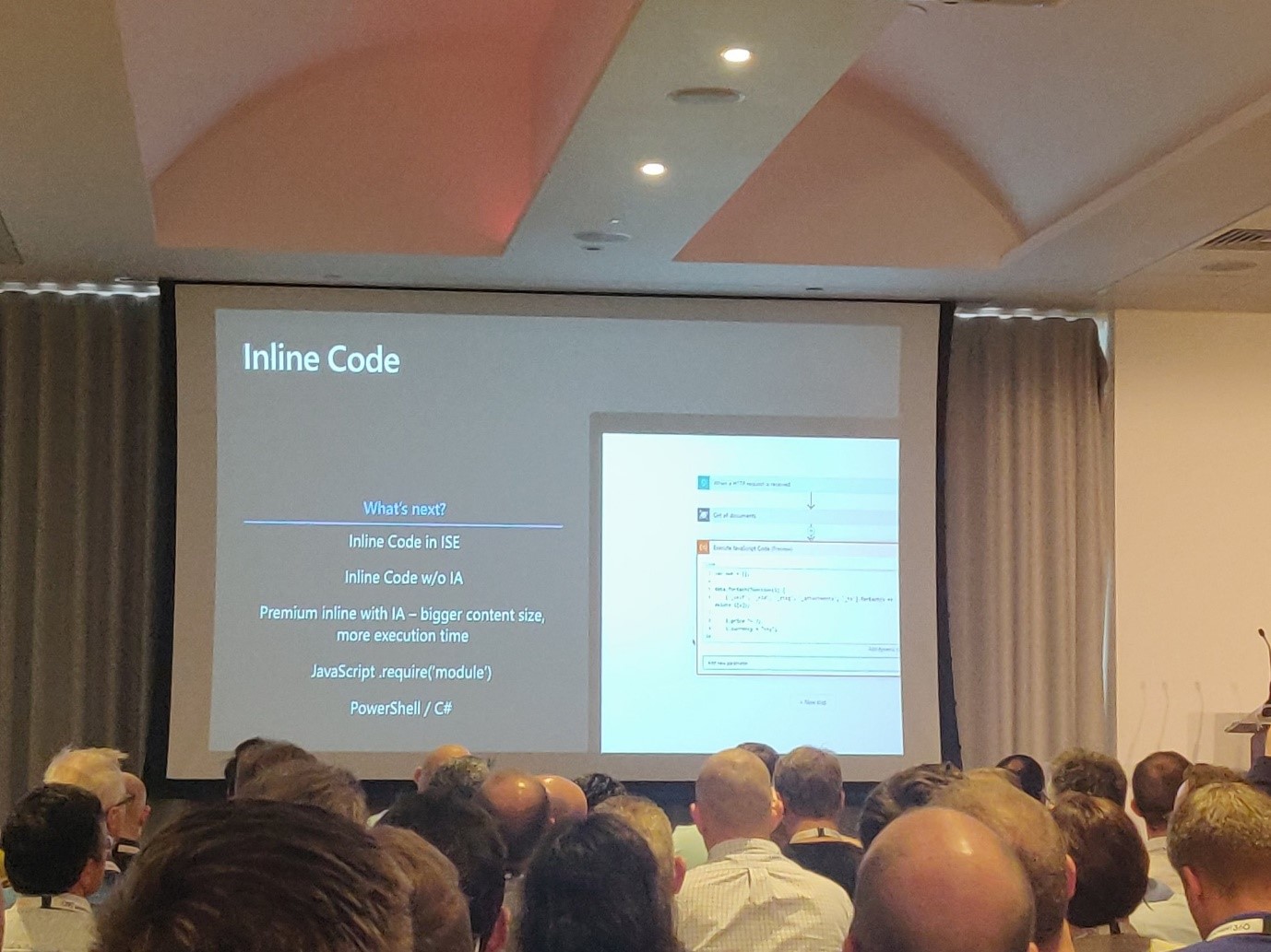 Derek Li speaks about inline code in Integrate 2019