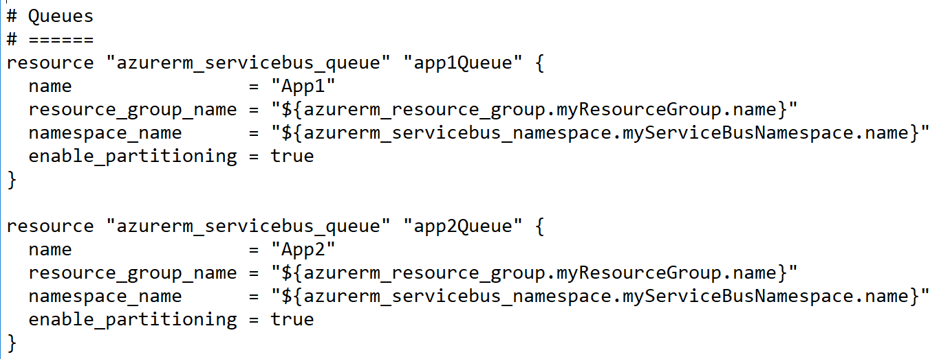 Azure Service Bus comprises of two entities Queues and Topics.