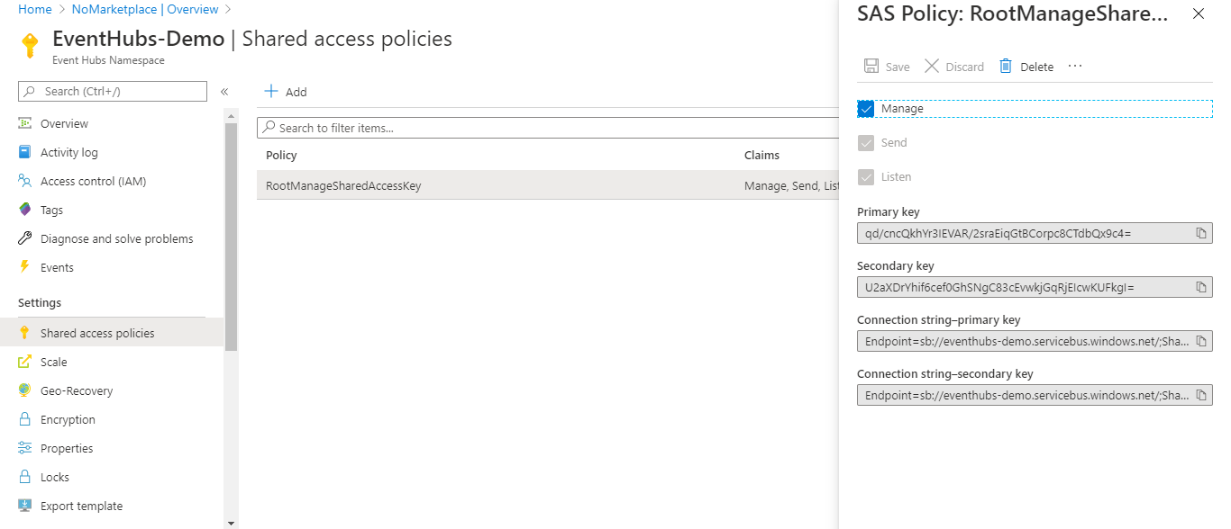 Send Events to Azure Event Hub