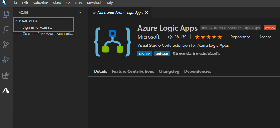 Sign in to Azure